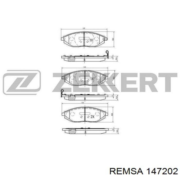 Колодки Remsa 147202 цена, от 23.59 USD