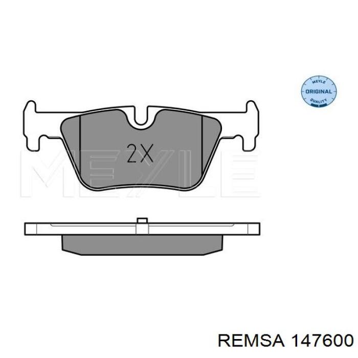 Задние тормозные колодки 147600 Remsa