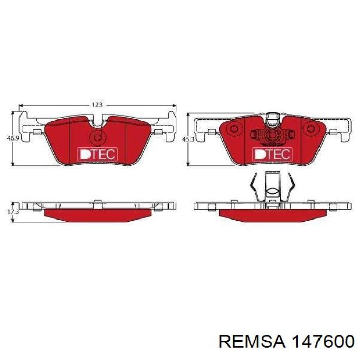 Колодки дисковые  Remsa 147600 цена, от 29.12 USD