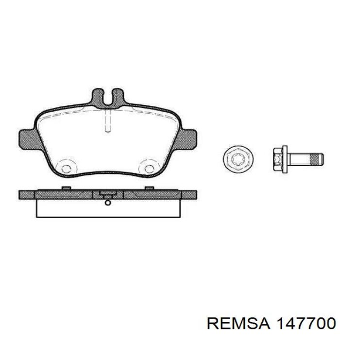 Задние тормозные колодки 147700 Remsa