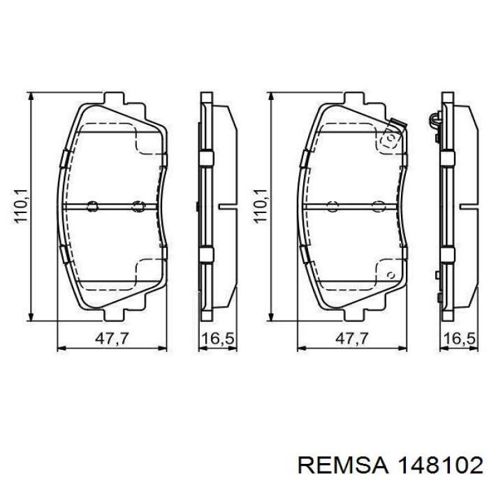 Колодки Remsa 148102 цена, от 19.73 USD