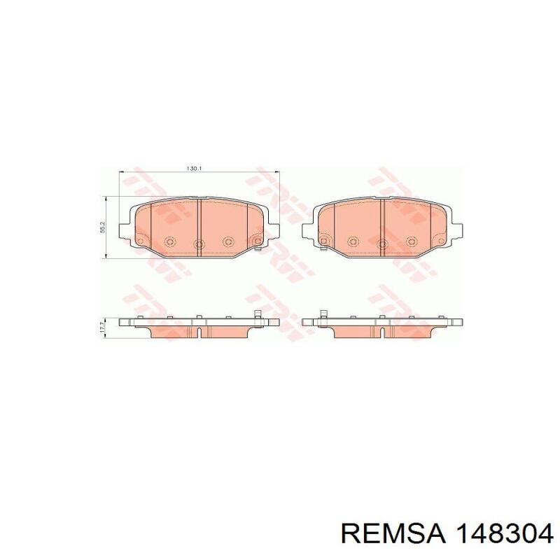 Колодки дисковые  Remsa 148304 цена, от 49.06 USD