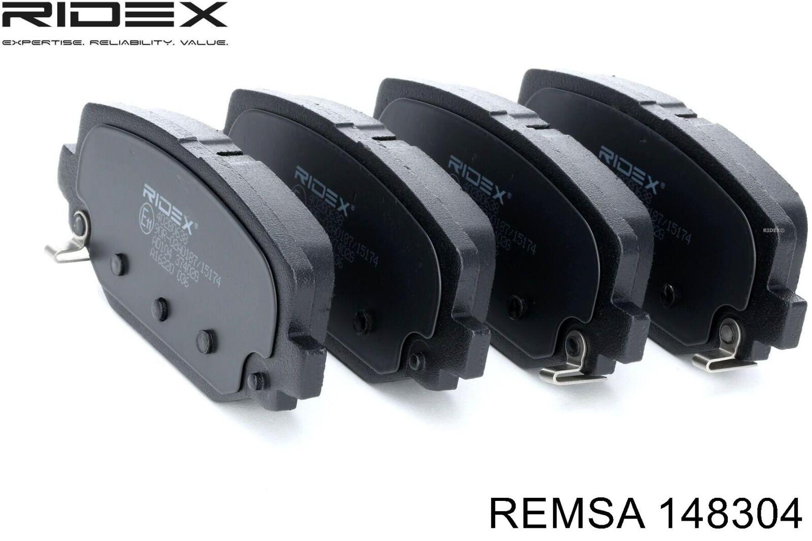 Купить 148304 Remsa Колодки тормозные задние, дисковые