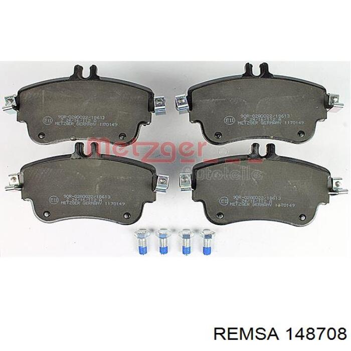 Передние тормозные колодки 148708 Remsa