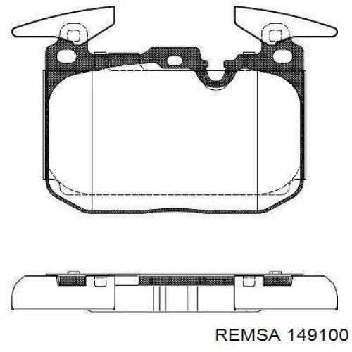 Передние тормозные колодки 149100 Remsa