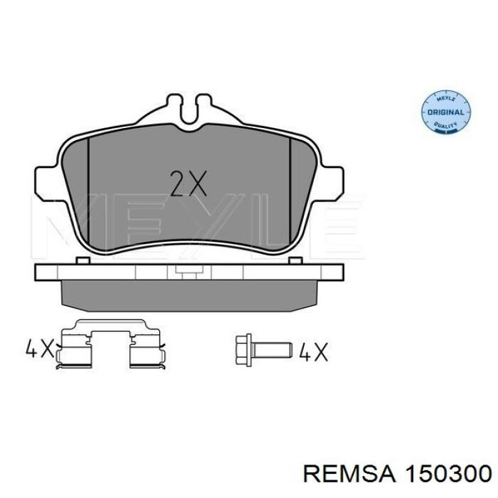 Задние тормозные колодки 150300 Remsa