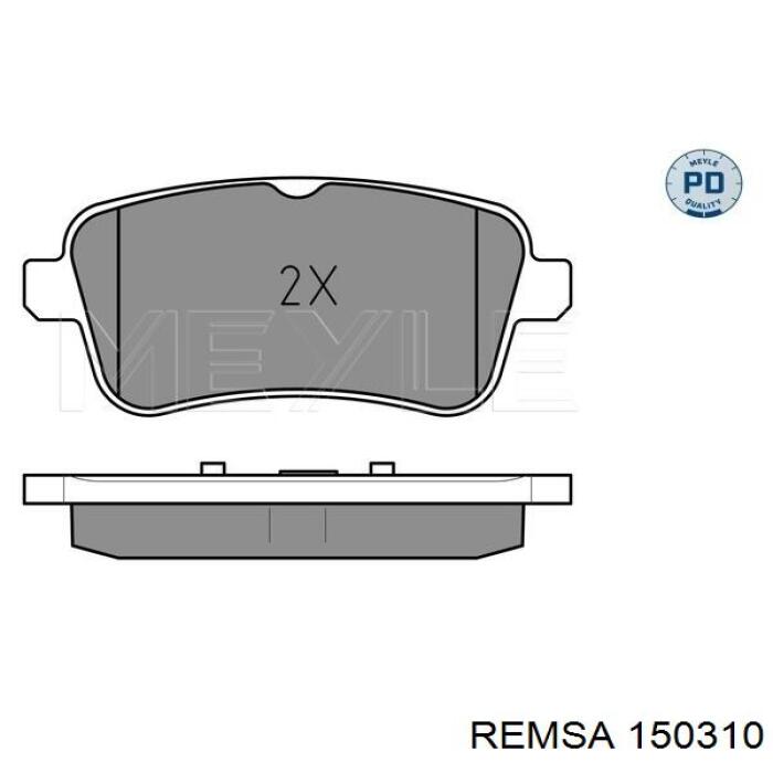 Колодки дисковые  Remsa 150310 цена, от 32.68 USD