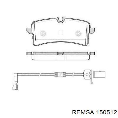 Задние тормозные колодки 150512 Remsa