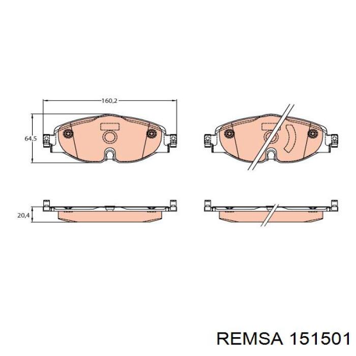 Колодки Remsa 151501 цена, от 31.47 USD