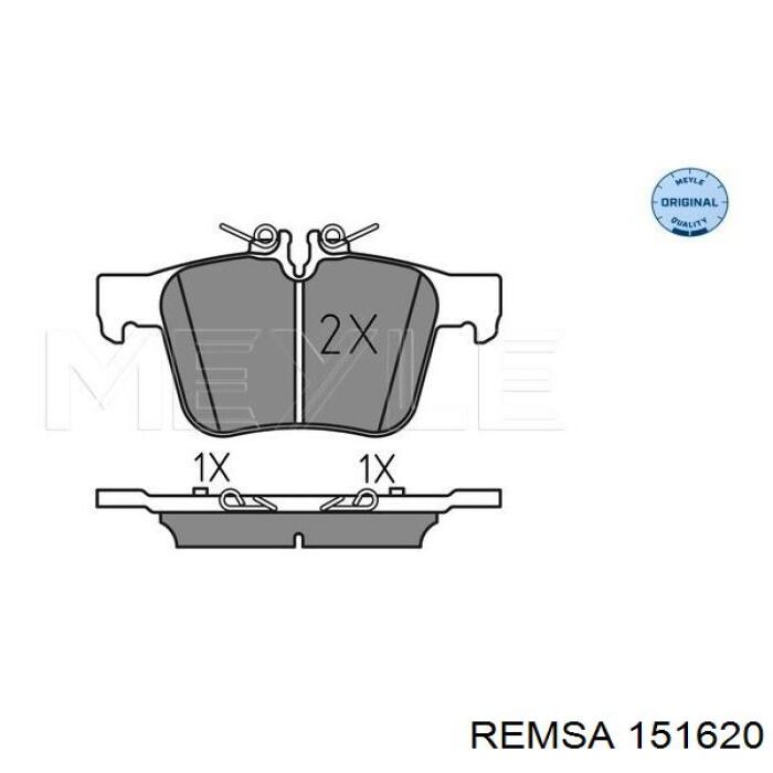 Pastillas de freno traseras 151620 Remsa
