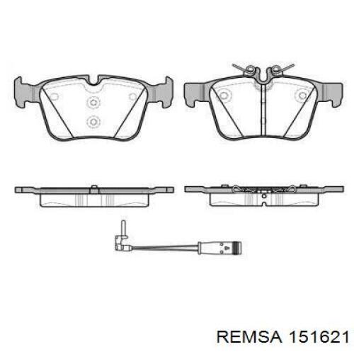 Задние тормозные колодки 151621 Remsa