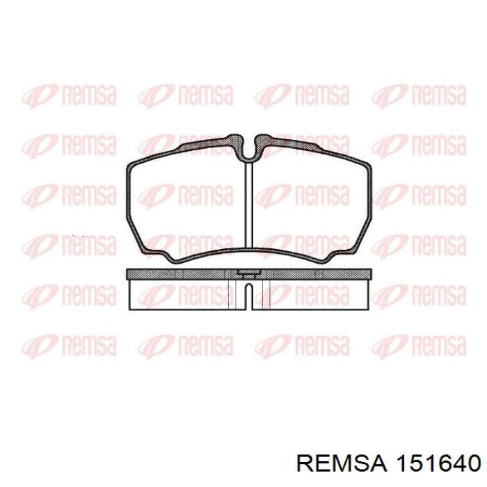 Задние тормозные колодки 151640 Remsa