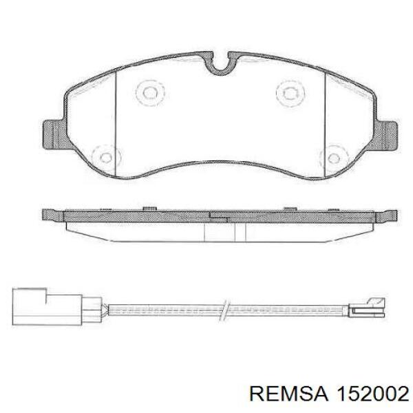 Передние тормозные колодки 152002 Remsa