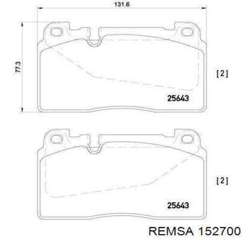 152700 Remsa Колодки передние