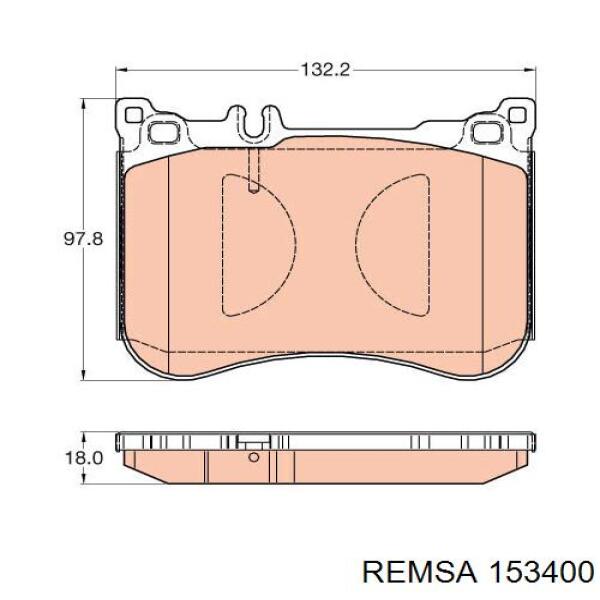 Купить 153400 Remsa Колодки тормозные