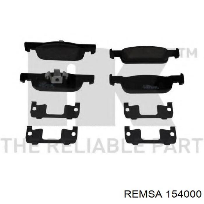Колодки гальмівні передні, дискові 154000 Remsa