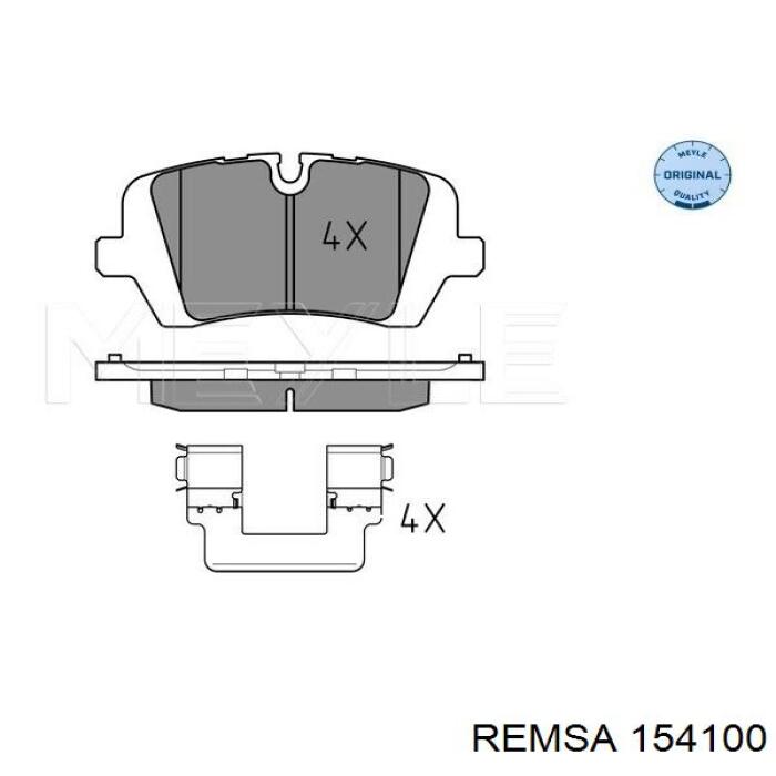 Купить 154100 Remsa Колодки тормозные задние, дисковые