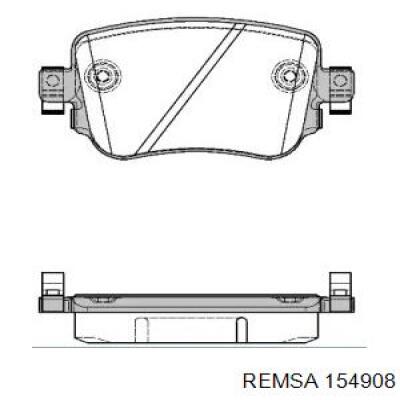 Pastillas de freno traseras 154908 Remsa