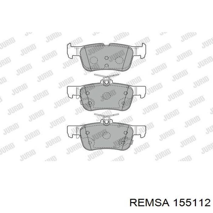 Купить 155112 Remsa Колодки тормозные задние, дисковые