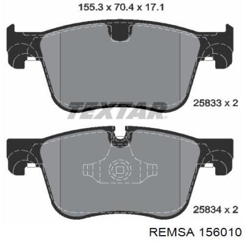 Купить 156010 Remsa Колодки тормозные