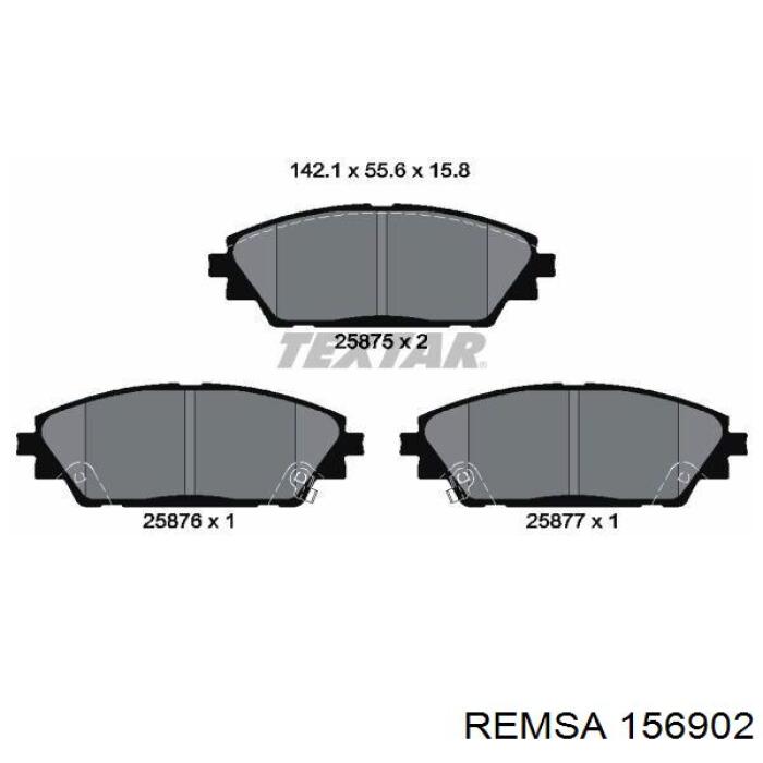 156902 Remsa колодки тормозные передние дисковые