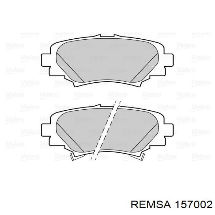 Задние тормозные колодки 157002 Remsa