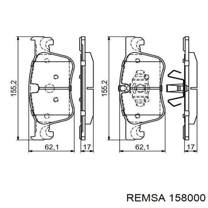 Тормозные колодки Remsa 158000