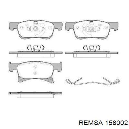 Передние тормозные колодки 158002 Remsa