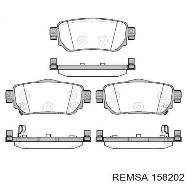 Задние тормозные колодки 158202 Remsa