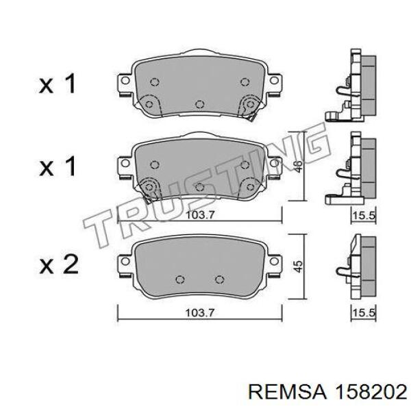 Колодки дисковые  Remsa 158202 цена, от 23.14 USD