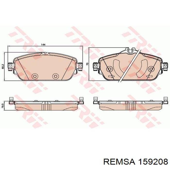 Тормозные колодки Remsa 159208
