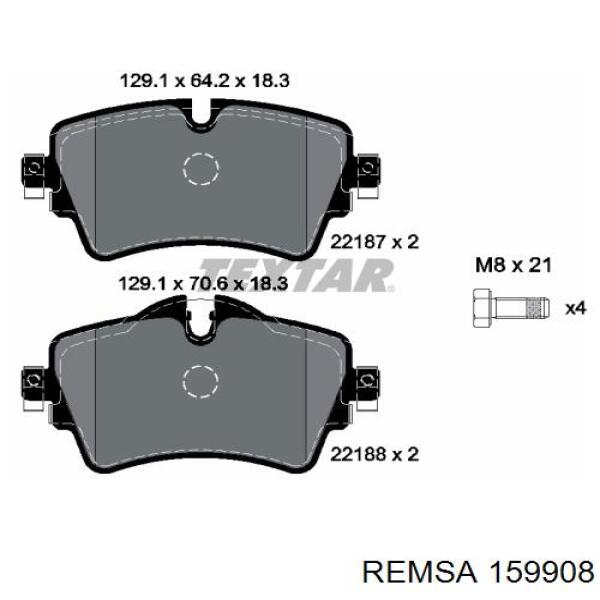 Купить 159908 Remsa Колодки тормозные