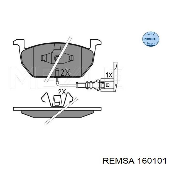 Тормозные колодки Remsa 160101