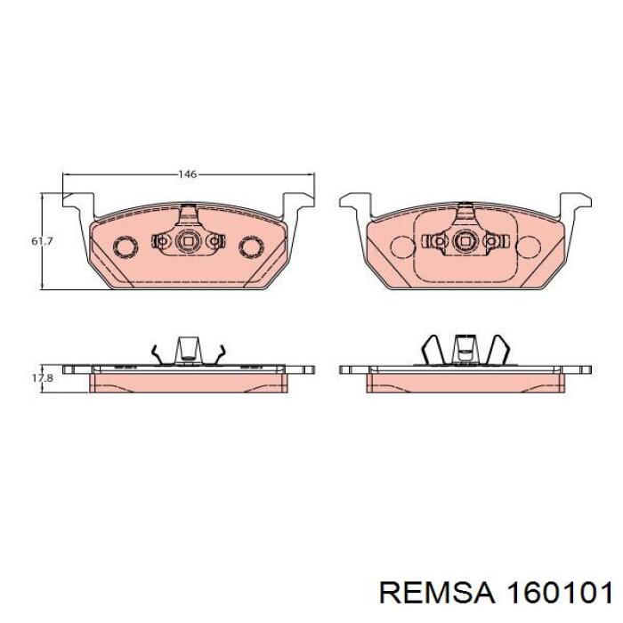 Колодки Remsa 160101 цена, от 26.58 USD