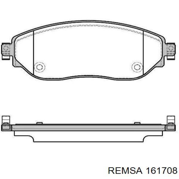 Передние тормозные колодки 161708 Remsa