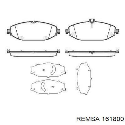 Передние тормозные колодки 161800 Remsa