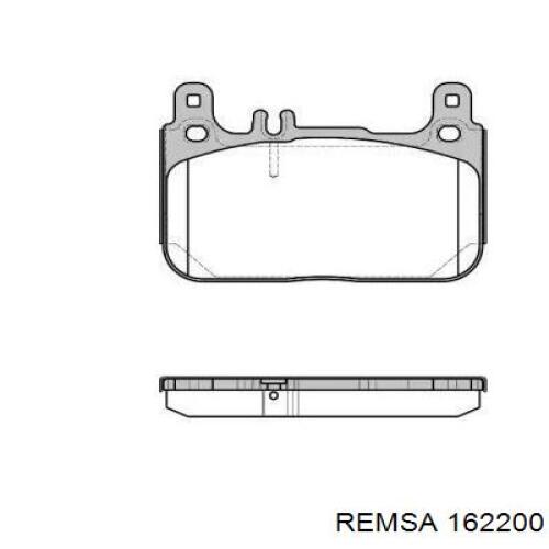 Задние тормозные колодки 162200 Remsa