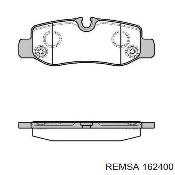 Задние тормозные колодки 162400 Remsa