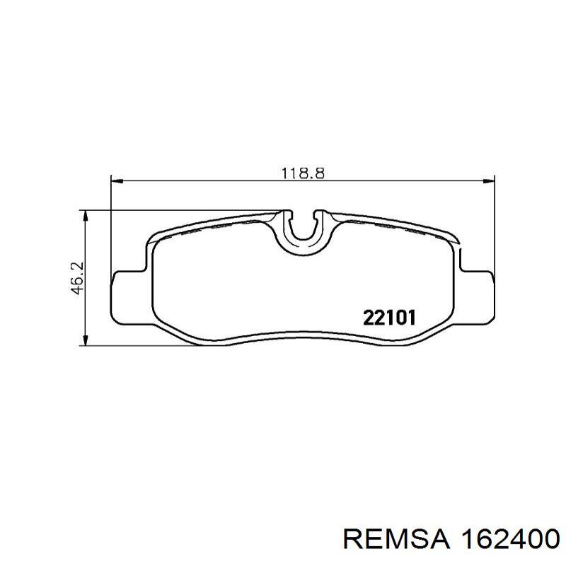 Колодки дисковые  Remsa 162400 цена, от 21.34 USD