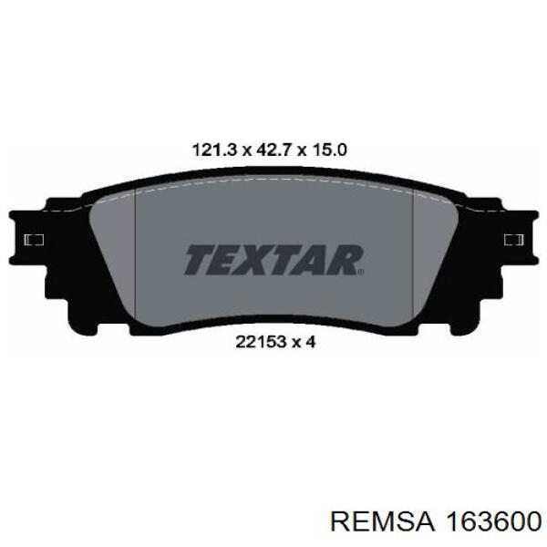 Колодки дисковые  Remsa 163600 цена, от 25.13 USD