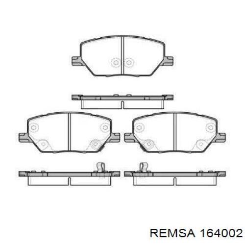 Колодки гальмівні передні, дискові 164002 Remsa