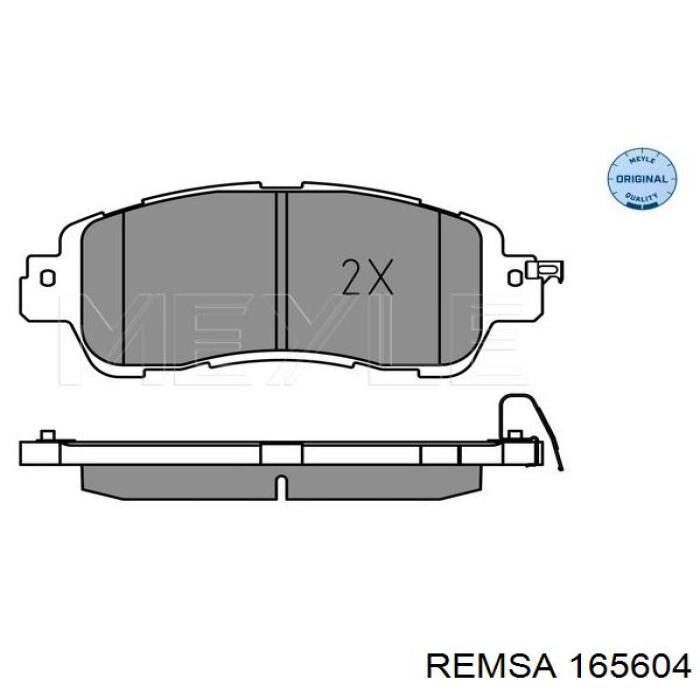 Передние тормозные колодки 165604 Remsa