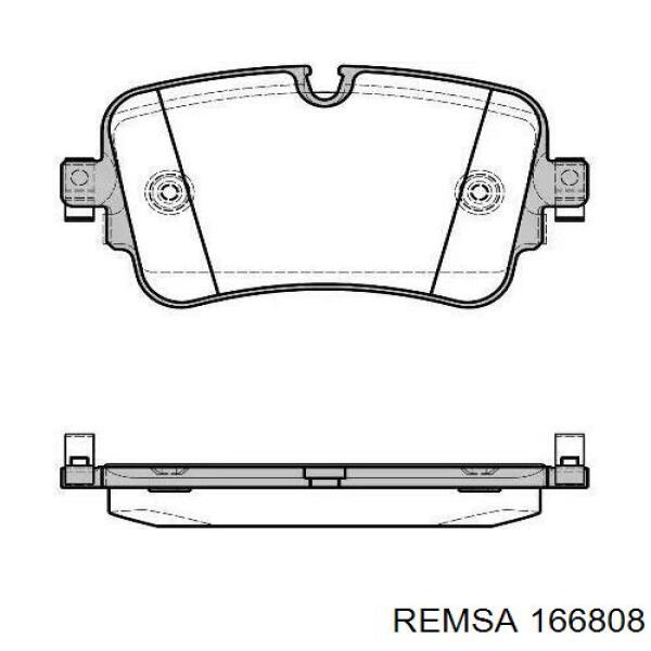 Задние тормозные колодки 166808 Remsa