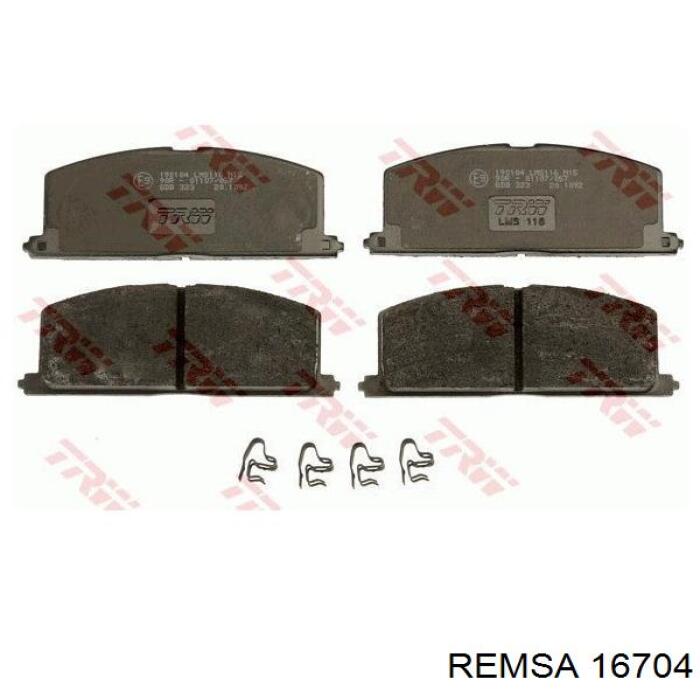 16704 Remsa колодки тормозные передние дисковые