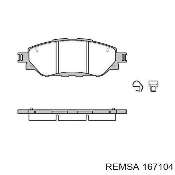 167104 Remsa sapatas do freio dianteiras de disco