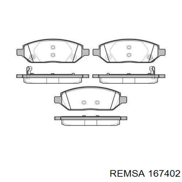 Передние тормозные колодки 167402 Remsa