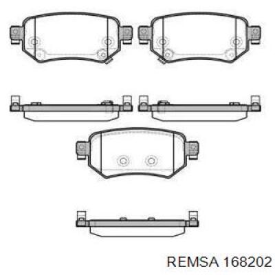 Задние тормозные колодки 168202 Remsa
