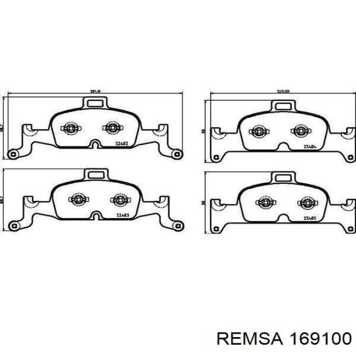 Тормозные колодки Remsa 169100