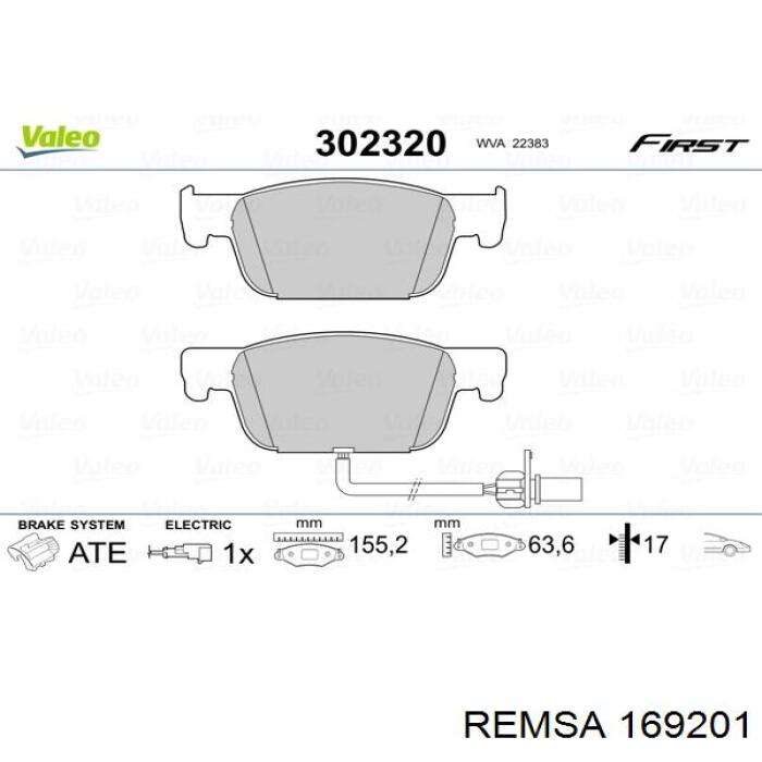 Колодки Remsa 169201 цена, от 34.04 USD