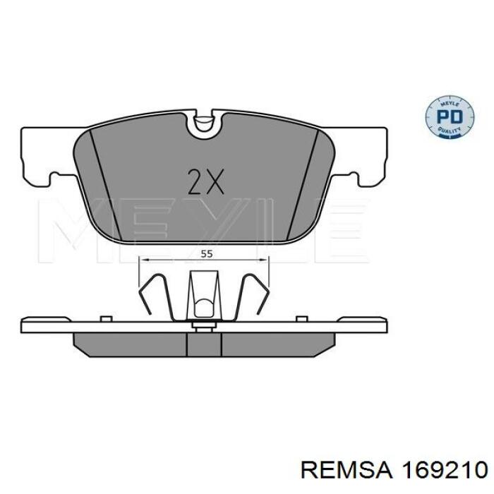 Купить 169210 Remsa Колодки тормозные